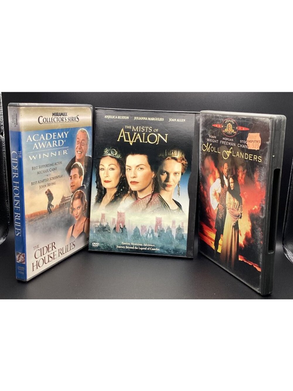 The Cider House Rules 2000, The Mists of Avalon 2001, Moll Flanders 2001 DVD Lot